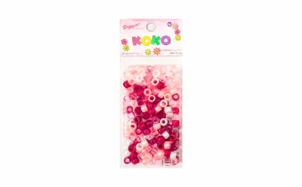 200pc Burgundy Mixed Round Beads