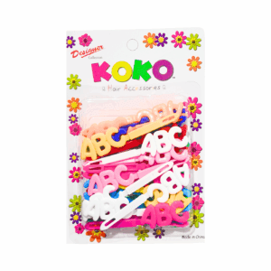 Assorted Color ABC Barrettes