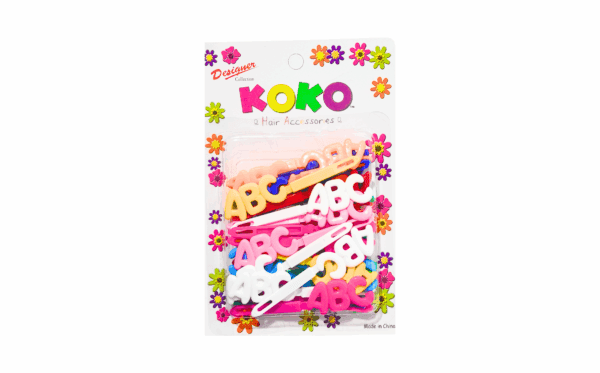 Assorted Color ABC Barrettes