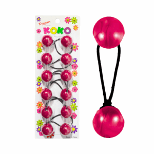 6pc Burgundy Ball Ponytails