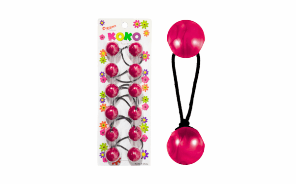 6pc Burgundy Ball Ponytails