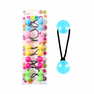 10pk Assorted Pastel Color Ball Ponytail
