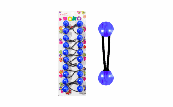 10pk Royal Blue Ball Ponytails