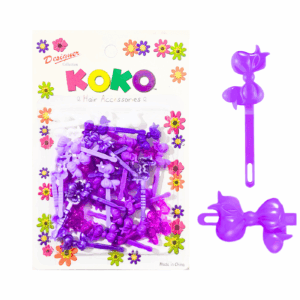 Purple Mix Baby Ribbon Barrettes