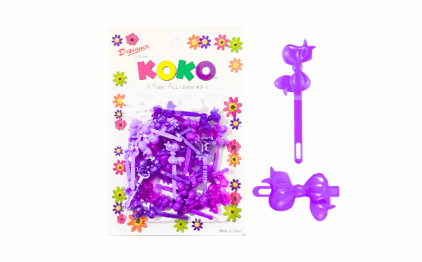 Purple Mix Baby Ribbon Barrettes