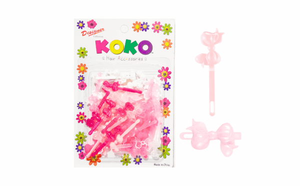 Pink Mixed Baby Ribbon Barrettes
