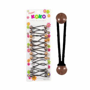 12pc Brown Mix Ball Ponytails
