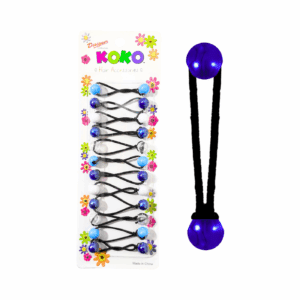 12pc Blue Mix Ball Ponytails