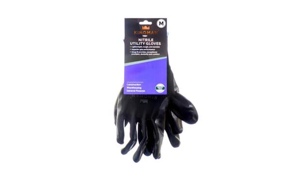 Black Synthetic Coated Glove 'Kingman' (Size: Medium)