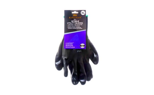 Black Synthetic Coated Glove 'Kingman' (Size: X-Large)