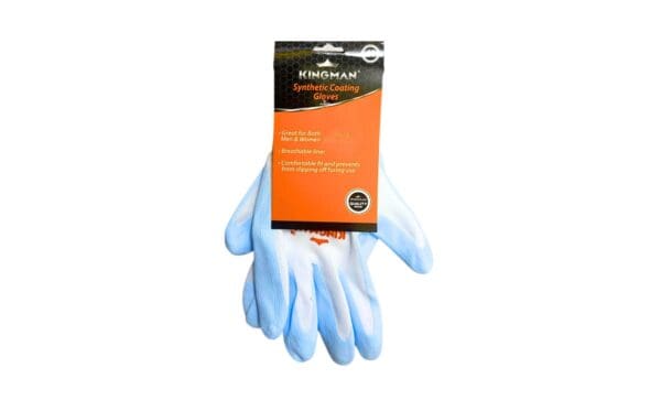 Blue Synthetic Coated Glove 'Kingman' (Size: Medium)