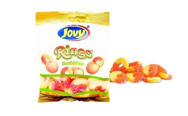6oz Gummy Peach Rings 'Jovy'