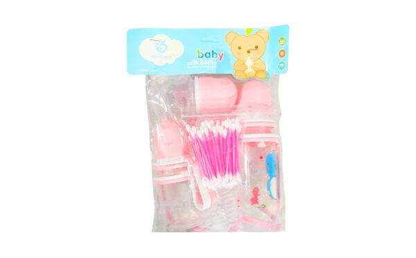 3pc Plastic Baby Bottle Set w/ Accessories - Image 2