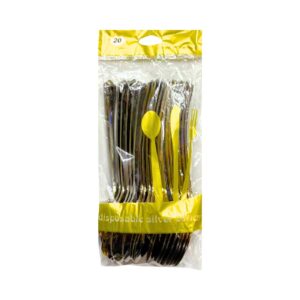 20pk 8" Silver Plastic Spoons