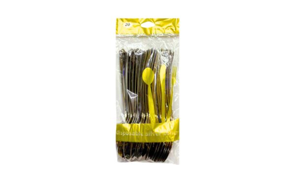20pk 8" Silver Plastic Spoons