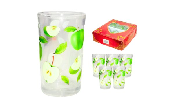 6pc Glass Tumblers 'Fruit'