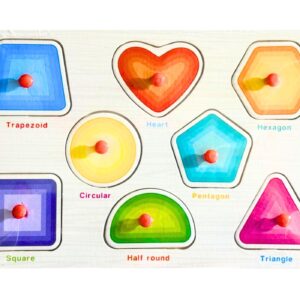 8pcs Geometric Shapes Puzzle in 6" x 8.5" Tray