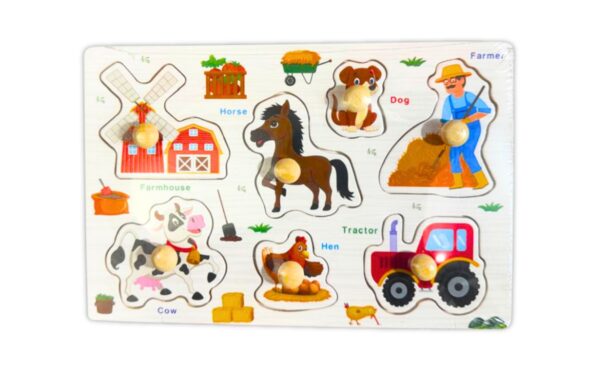 7pcs Asst Shapes Puzzle in 6" x 8.5" Tray