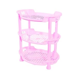 11" x 7.5" 3 Tier Oval Plastic Shelf