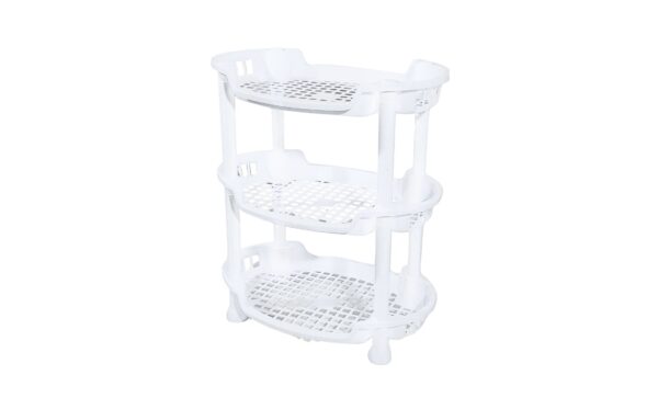 11" x 7.5" 3 Tier Oval Plastic Shelf - Image 2