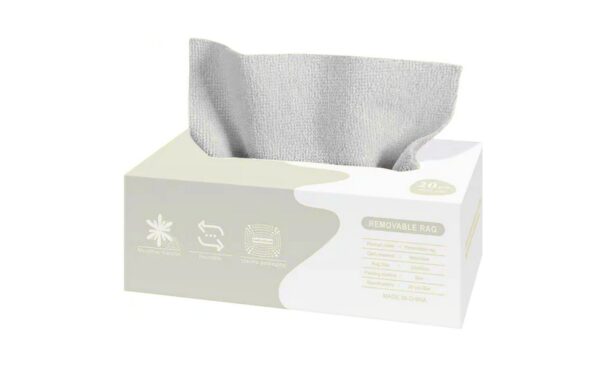 20pc 20cm x 20cm Microfiber Rags in Box - Image 3