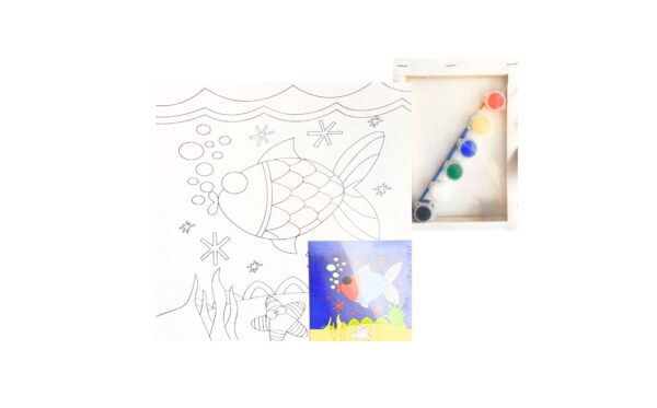 20cm x 20cm Canvas Painting Set - Image 3