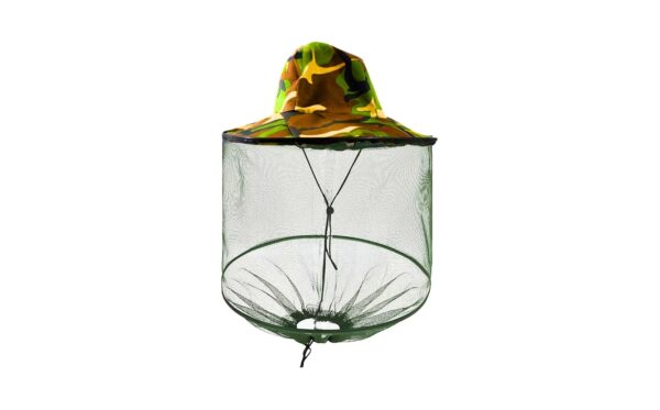 Camouflage Hat w/ Mesh Cover for Face