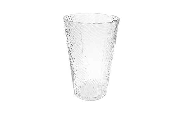 8cm x 13cm Hard Plastic Tumbler w/ Embossed Streaks - Image 4