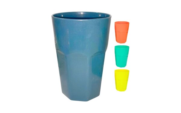 4pc 8.2cm x 12cm Ridged Plastic Tumbler