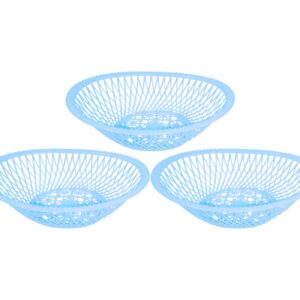 3pk 5.5" x 8" Oval Plastic Basket