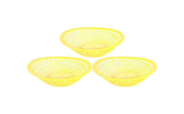 3pk 5.5" x 8" Oval Plastic Basket - Image 3