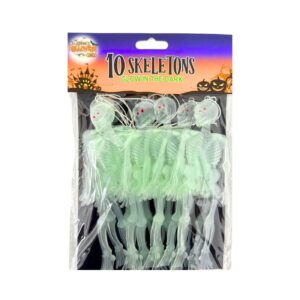 10pc Glow in the Dark Skeleton Decoration