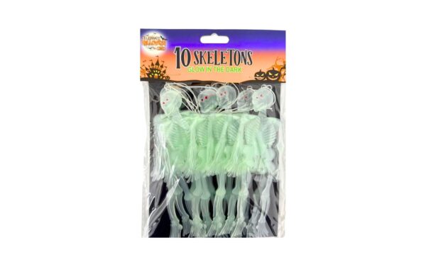 10pc Glow in the Dark Skeleton Decoration