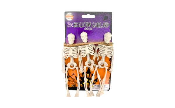 3pk 5 7/8" Hanging Skeleton Decoration