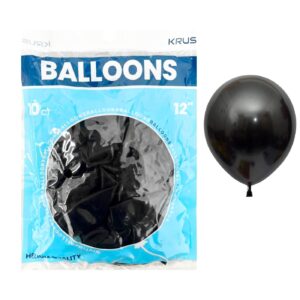 10ct 12" Standard Black Balloon 'Krus'