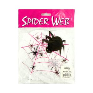 30g White Spider Web w/ 2 Spiders
