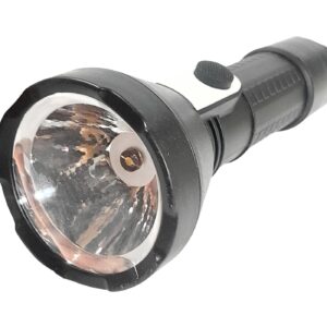 7.5" Black Plastic Flashlight (Uses 2 D Size Batteries)