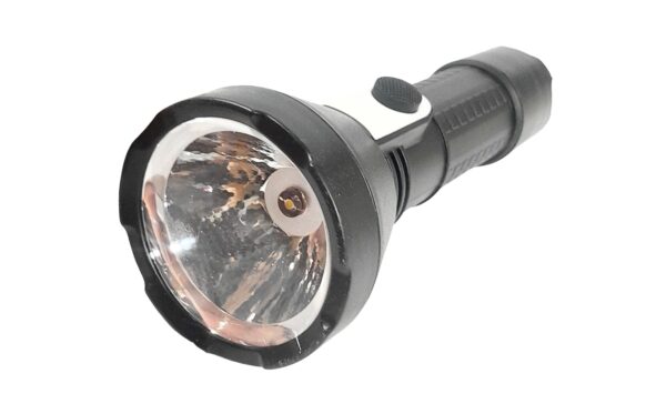 7.5" Black Plastic Flashlight (Uses 2 D Size Batteries)
