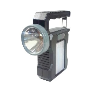 Square Rechargeable Portable Lamp w/ AC & Solar Charging Capabilities