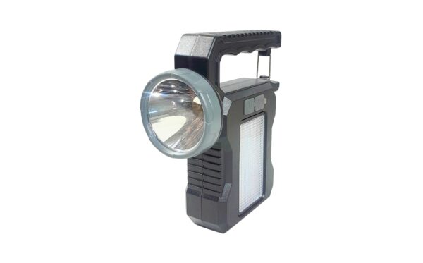 Square Rechargeable Portable Lamp w/ AC & Solar Charging Capabilities