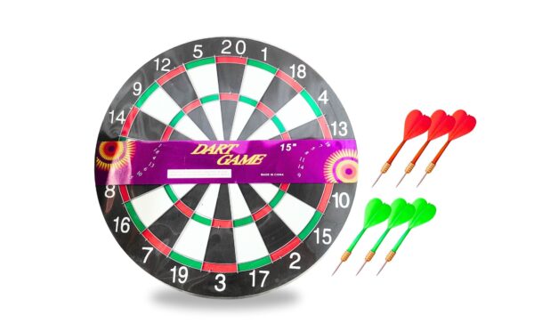 14" Dart Board w/ 6 Darts