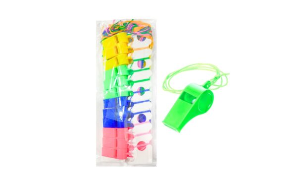 24pk Plastic Whistle