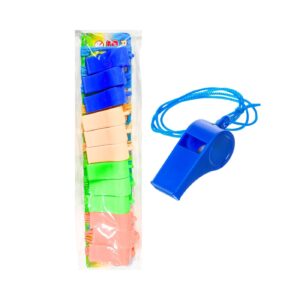 12pk Plastic Whistle