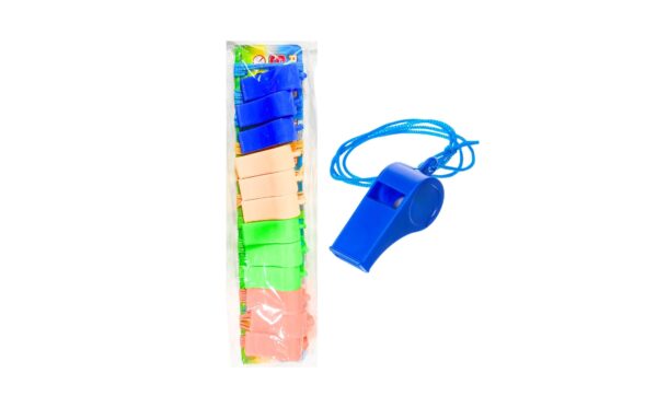 12pk Plastic Whistle