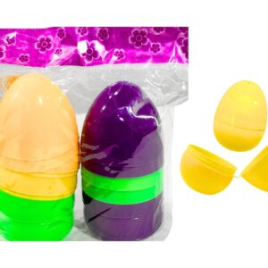 6pk 3.5" Solid Color Plastic Egg