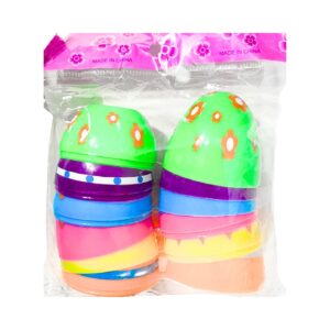6pk 3" Printed Plastic Egg