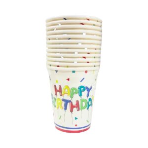 12pk 9oz Paper Cup 'Happy Birthday'