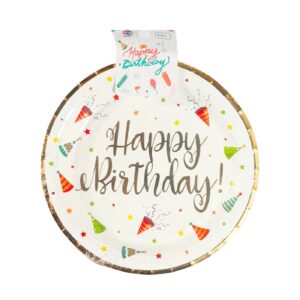 6pk 7" Paper Plate 'Happy Birthday'