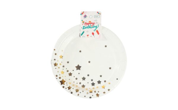 7pk 7" Paper Plate w/ Stars Print