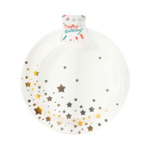 6pk 9" Paper Plate w/ Gold Stars